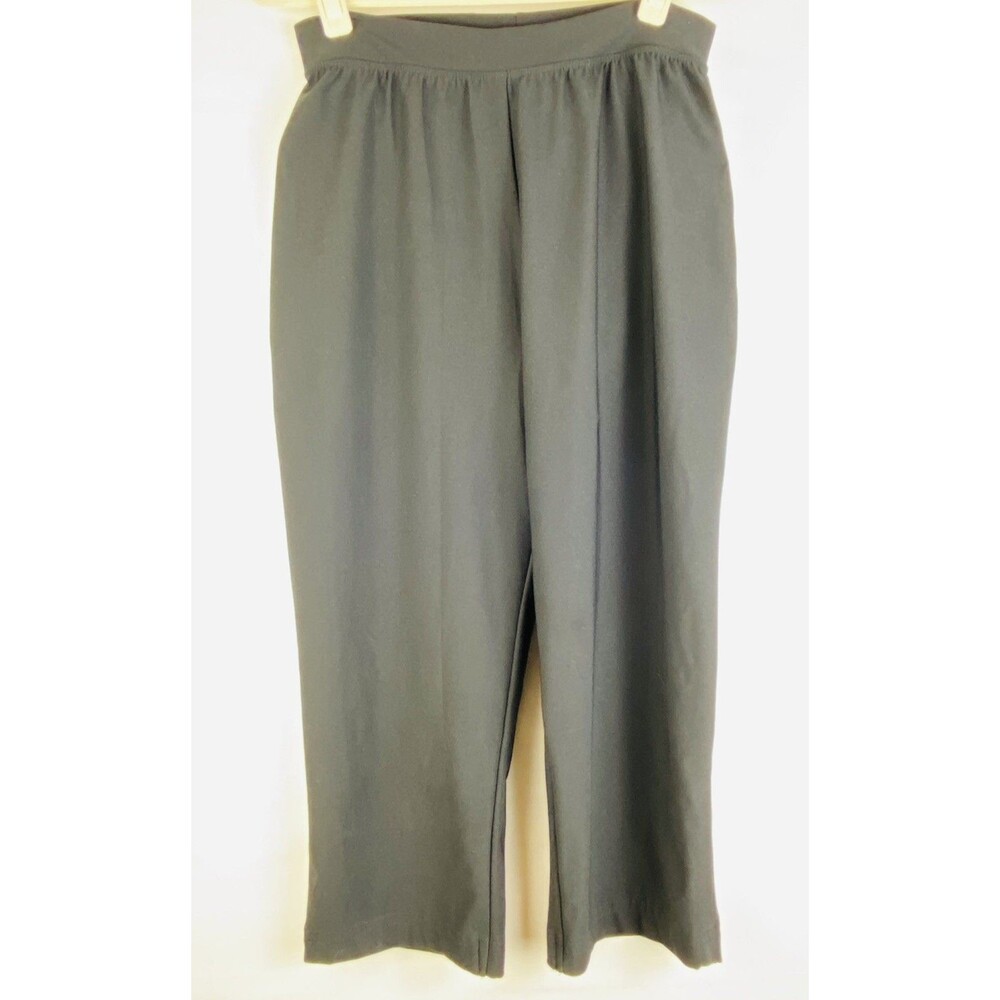 Spanx Pants Womens Medium Black Pull On Crop Straight Stretch Pant Legging